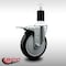 Service Caster 5'' SS Black Poly Swivel 1-1/2'' Expanding Stem Caster Total Lock Brake SCC-SSEXTTL20S514-PPUB-BLK-112 - alternate 2